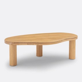 Organische salontafel, massief eiken, lengte 120 cm, RODI