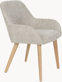 Gestoffeerde eetstoelen Loua met armleuningen, 2-delig