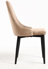 Set 4 Kan Fluwelen Stoelen