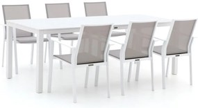 Diningset Bernstein | 6 personen aluminium | Tuinset stapelbaar | 7-delig | Kees Smit Tuinmeubelen
