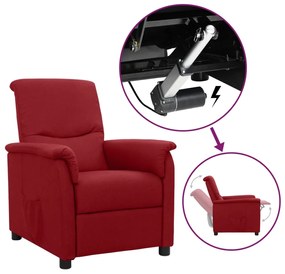 vidaXL Sta-opstoel verstelbaar stof wijnrood