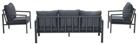 Garden Impressions Durban loungeset 4-delig - donker grijs
