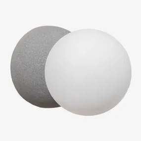 Cement Wandlamp Met Bublik Kristallen Bol Grijs – Antraciet - Sklum