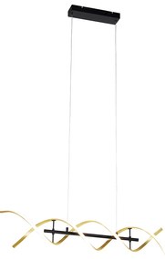 Eettafel / Eetkamer Hanglamp goud incl. LED 3-staps dimbaar in kelvin - Henk Design Binnenverlichting Lamp