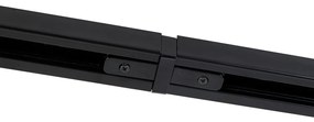 Modern railsysteem met 6 spots zwart 1-fase 194cm - Iconic Jeana