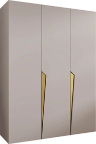 Kledingkast Hartford 604, Kasjmier, Gouden, 202x150x52cm, 104.8 kg, Kledingkast deuren: Met scharnieren