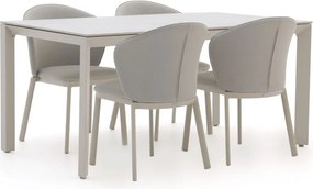 + 10% kassakorting | Diningset Bellagio | 4 personen | Tuinset sintered stone | 5-delig | Kees Smit Tuinmeubelen