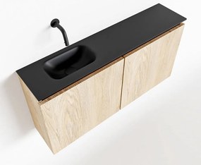 Mondiaz Ture 100cm toiletmeubel washed oak met wastafel urban links geen kraangat