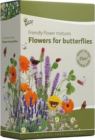 Buzzy seeds Friendly Flowers Strooidoos - Vlinders Laag - 25 m²