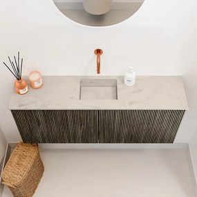 Mondiaz Joya DLux 100cm toiletmeubel shadow met wastafel faye midden zonder kraangat opalo