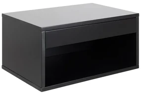 Nachtkastje Hangend Zwart - 50x35x24.3cm.