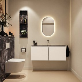 Mondiaz Ture DLux toiletmeubel 120cm talc met wastafel lava midden zonder kraangat