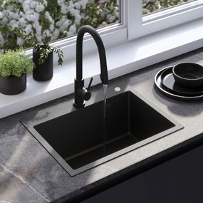 Stalen spoelbak Liam Black