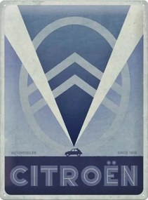 Metalen wandbord Citroen 2CV Logo, (30 x 40 cm)