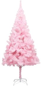 vidaXL Kunstkerstboom met LED's en standaard 180 cm PVC roze