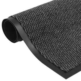 vidaXL Droogloopmat rechthoekig getuft 90x150 cm antraciet