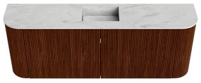 Mondiaz Joya DLux 115cm toiletmeubel ronding links/rechts ruby met wastafel faye midden zonder kraangat opalo