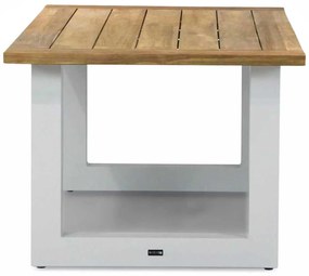 Dining Tuintafel rechthoekig wit 180 x 100 cm Aluminium/Teak Wit Talai