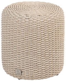 Muffin poef 40xH42 cm rond rope latte 4 Seasons Outdoor