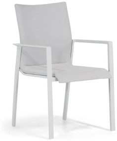 Tuinstoel stapelbaar Aluminium/textileen Wit Lifestyle Garden Furniture Rome  white