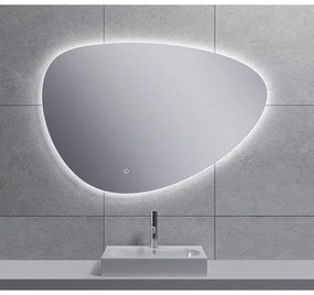 Wiesbaden Uovo Spiegel asymetrisch 100cm met spiegelverwarming met LED verlichting rondom dimbaar 38.4166