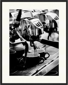 Ingelijste foto Coffee Machine Making Fresh Coffee