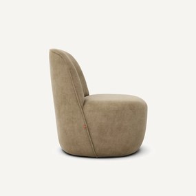 Draaifauteuil in stonewashed fluweel, Rosebury