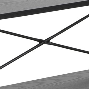 Zwarte Plankenkast - 94x27x172cm.