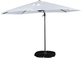 The Outsider Ronde Zweefparasol - Fleur - 3m - Zwart/wit - The Outsider