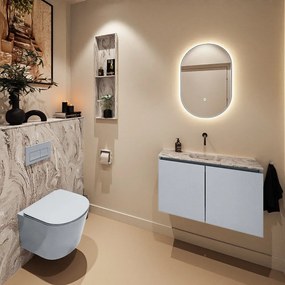 Mondiaz Ture DLux toiletmeubel 80cm clay met wastafel glace midden zonder kraangat