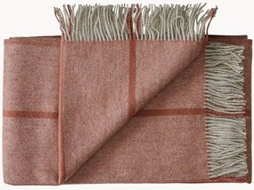 Wollen plaid Askø met franjes
