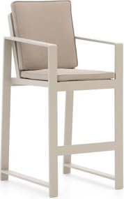 Barkruk tuin | Bellagio  Vazzola | Textileen | Taupe | Tuinstoel | Kees Smit Tuinmeubelen