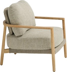 Taste by 4 Seasons Milou loungestoel Teak/Ibiza Moss Loungestoel   bruin weerbestendig