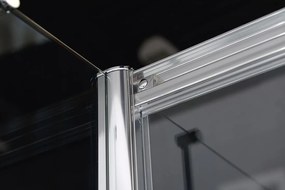 Polysan Lucis rechthoekige douchecabine XL met schuifdeur 130x80cm chroom