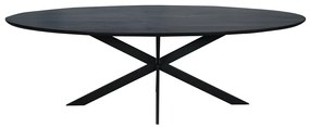 Starfurn Ferris Ovale Eettafel Zwart Eiken 210 Cm - 210 X 100cm.