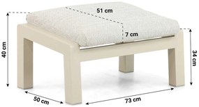 Bistroset 1 persoon  Aluminium Taupe Lifestyle Garden Furniture Evora