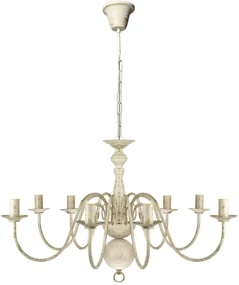 vidaXL Kroonluchter wit metaal 8 x E14 lampen