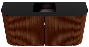 Mondiaz Joya 85cm toiletmeubel ronding links/rechts ruby met wastafel faye midden zonder kraangat urban