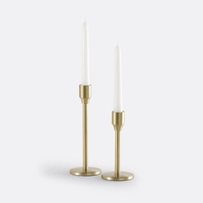 Set van 2 kandelaars in messing, Oror
