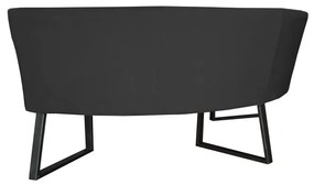 Eetkamerbank - Hengelo - geschikt voor ronde tafel 150 cm - stof Element donkergrijs 22