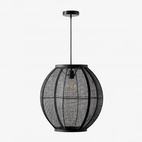 Ziyec Hanglamp Van Linnen Zwart & Ø45 Cm - Sklum