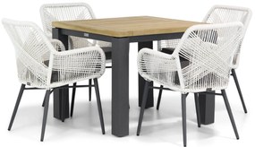 Tuinset 4 personen 90 cm Rope Wit Lifestyle Garden Furniture Advance/Veneto