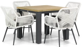 Tuinset 4 personen 90 cm Rope Wit Lifestyle Garden Furniture Advance/Veneto
