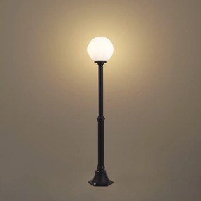 Klassieke buiten vloerlamp zwart met opaal glas 210cm IP44 - Champs