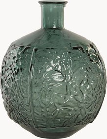 Vaas Leaves van gerecycled glas, H 43 cm
