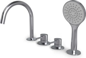 Hotbath Buddy badrandkraan met uitloop chroom