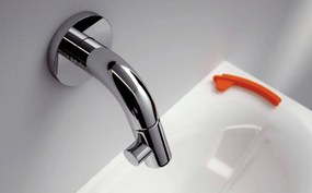 Clou Kaldur wand fonteinkraan met korte uitloop chroom