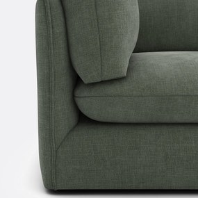 Modulaire bank, 3 zits met poef, gestructureerde stof, Malo