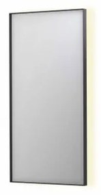 INK SP32 spiegel - 50x4x100cm rechthoek in stalen kader incl indir LED - verwarming - color changing - dimbaar en schakelaar - mat zwart 8410010