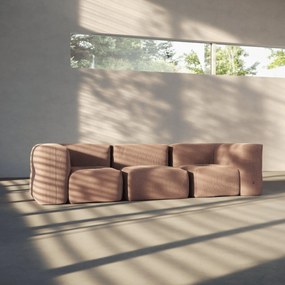 Soft Zitzak Indoor 3 Seater - Corduroy Rose